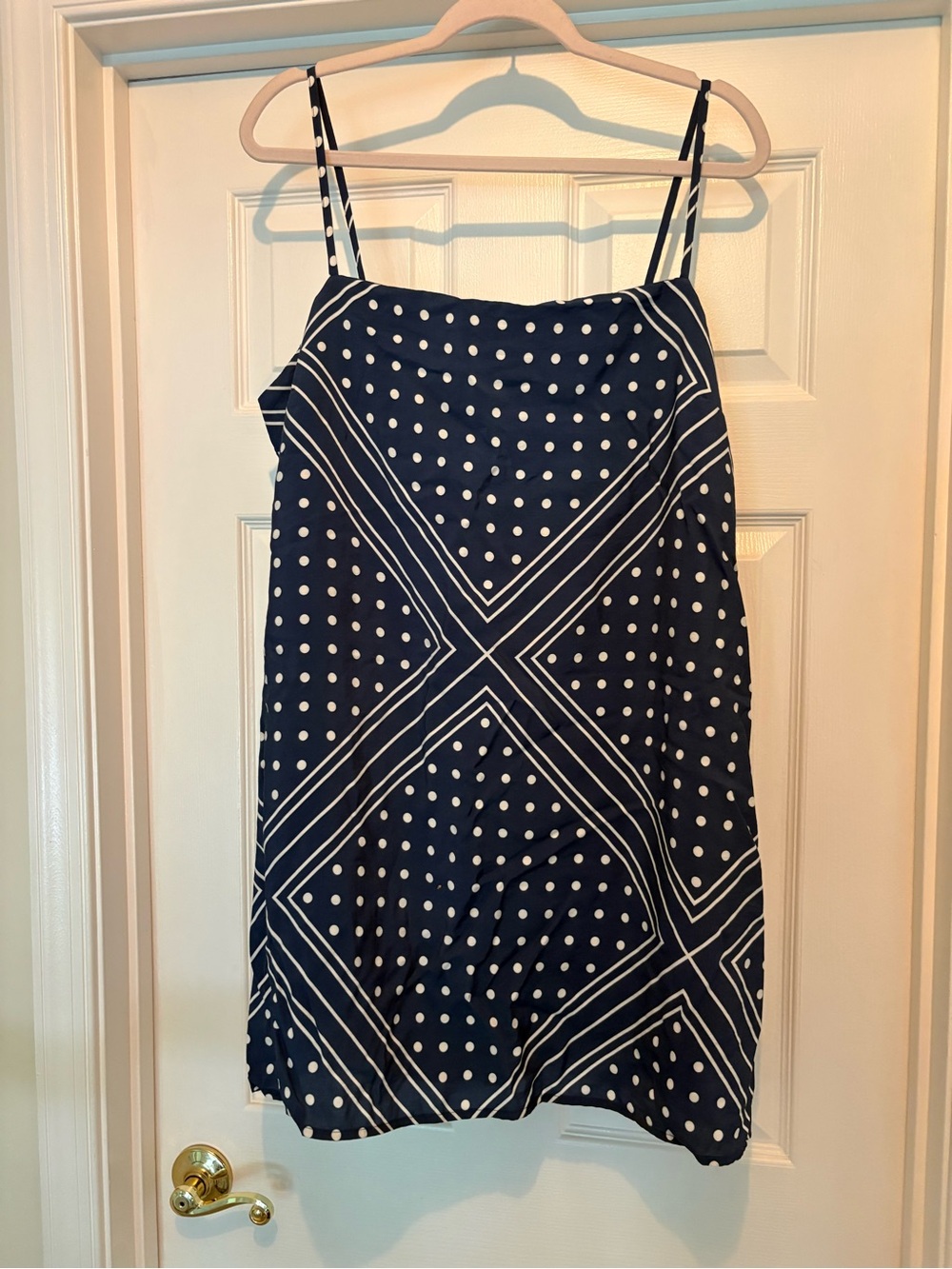 Abercrombie & Fitch Navy and White Polka Dot Mini Dress